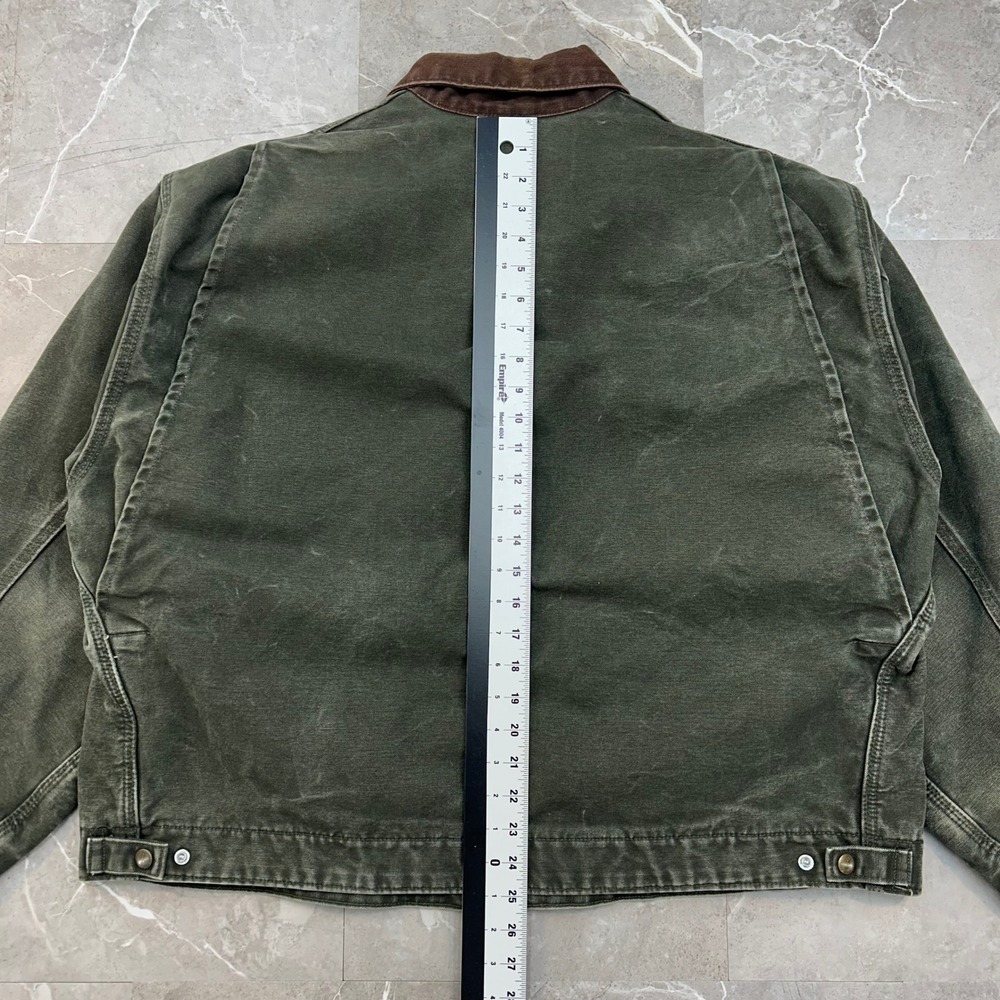 Vintage Carhartt Detroit Jacket Mens 2XL J97 MOS Distressed Blanket Lined Coat - Picture 7 of 10